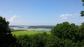 Blue sky over Arkansas River valley on a sunny day Royalty Free Stock Photo