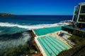 Blue sky over Bondi Icebergs pool, Bondi Beach in Sydney, Australia