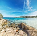 Blue sky over Cala Granu Royalty Free Stock Photo