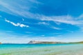Blue sky over Capo Coda Cavallo coastline Royalty Free Stock Photo