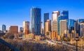 Blue Sky Over Downtown Calgary Royalty Free Stock Photo