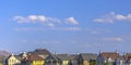 Blue sky over houses in Daybreak Utah Royalty Free Stock Photo