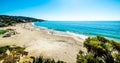 Blue sky over Laguna Beach shoreline Royalty Free Stock Photo