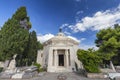 Blue sky over Mausoleum of the Racic family