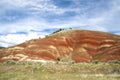 Blue sky over Painted Hills. Royalty Free Stock Photo