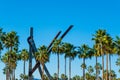 Blue sky over palm trees in Venice Beach Royalty Free Stock Photo