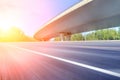 Blue sky overpass under the asphalt road, car advertising road material Royalty Free Stock Photo