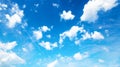 Blue sky panorama with white clouds Royalty Free Stock Photo