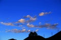 Blue sky with peacefull cotton clouds in Qinghai Tibet Plateau Royalty Free Stock Photo