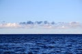 Blue sky with peacefull cotton clouds of Taiwan`s north coast