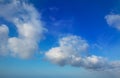 Blue sky with perfec cumulus clouds Royalty Free Stock Photo