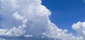 Blue sky and puffy clouds background. Cloudscape view full of natural light background. Cloud patterns. Royalty Free Stock Photo