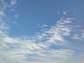 Blue Sky and puffy clouds.Blue sky, white clouds.Clouds in the blue sky.White, fluffy clouds in blue sky. Royalty Free Stock Photo