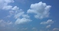 Blue sky, puffy clouds Royalty Free Stock Photo