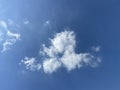 Blue Sky and puffy clouds.White, fluffy clouds in blue sky.Blue sky with clouds. Royalty Free Stock Photo