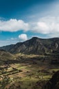 Blue sky on Pululahua volcano