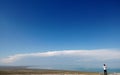 Blue sky of Qinghai Lake