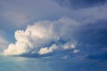 Blue sky with rain clouds as background