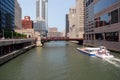 Chicago river ferry Royalty Free Stock Photo