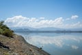 Blue sky reflected in waters of Elmenteita Lake, Kenya Royalty Free Stock Photo