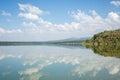 Blue sky reflected in waters of Elmenteita Lake, Kenya Royalty Free Stock Photo