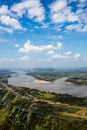 Blue sky and river from viewpoint