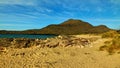 Blue sky`s, sand and mountains