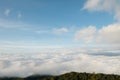 Blue Sky and Sea of Fog Royalty Free Stock Photo