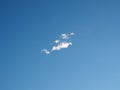 blue sky with a small cloud background Royalty Free Stock Photo