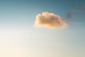 Blue sky and small fluffy single cloud Royalty Free Stock Photo