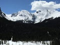 Blue sky and snow capped mountains 3