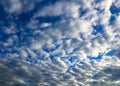 Blue sky with spindrift clouds