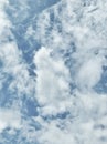 Blue Sky with Soft White Clouds Background Royalty Free Stock Photo