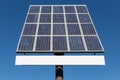 Blue sky and solar panel with copy space for text Royalty Free Stock Photo