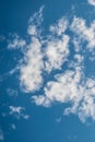 Wheather theme, blue sky and clouds Royalty Free Stock Photo