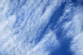 Blue sky with spindrift clouds