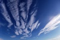 Blue sky with spindrift clouds