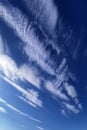 Blue sky with spindrift clouds