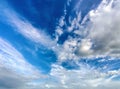 Blue sky with storm clouds