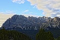 Blue sky in summer, Dolomite Alps, Italy