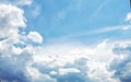blue sky sun summer beauty cloud Royalty Free Stock Photo
