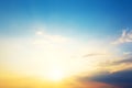 Blue sky in sunset Royalty Free Stock Photo