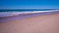 Blue Sky Surf and Sand Background Scenic Panorama