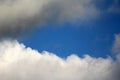 Blue sky surrounded by clouds Royalty Free Stock Photo