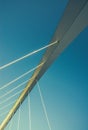 Blue Sky Suspension Bridge Abstract