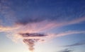 Sky with clouds and beautiful light atmosphere