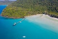 Blue sky and turqouise sea ocean at the island beside Koh Kood at the East of Thailand Royalty Free Stock Photo