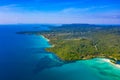 Blue sky and turqouise sea ocean at Koh Kood East of Thailand Island Royalty Free Stock Photo