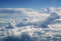 Blue sky view from aircraft airplane Royalty Free Stock Photo