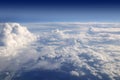 Blue sky view from aircraft airplane Royalty Free Stock Photo